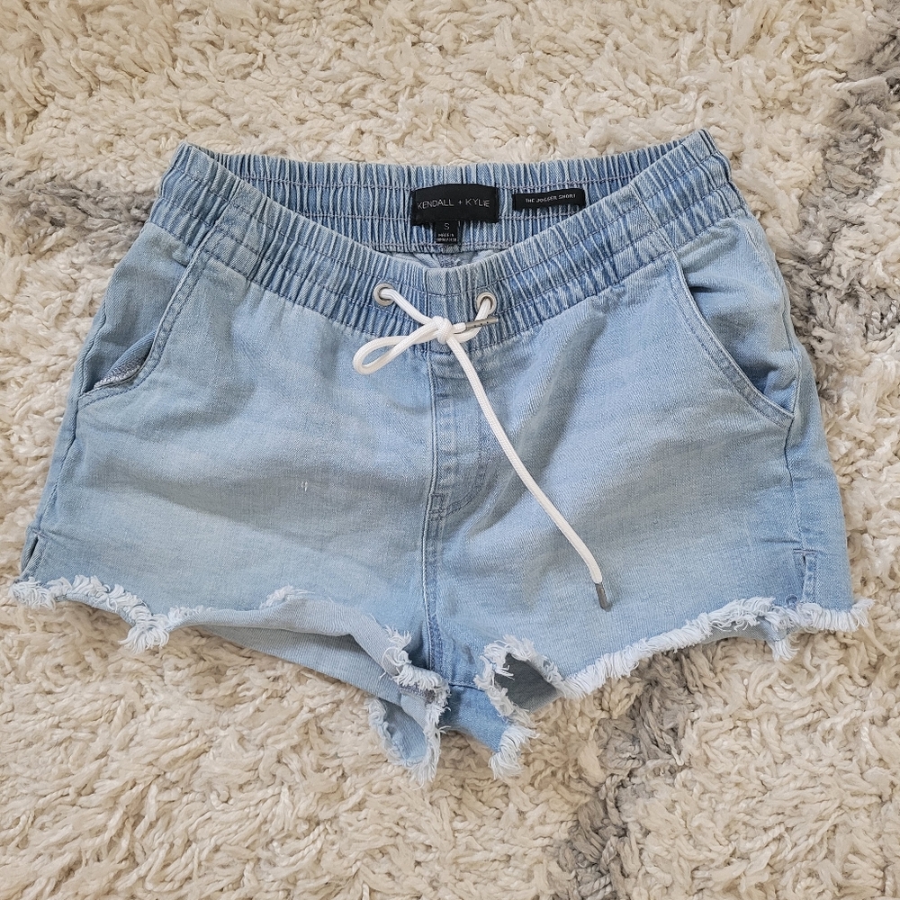 Kendall & Kylie High Waist Blue Denim Shorts